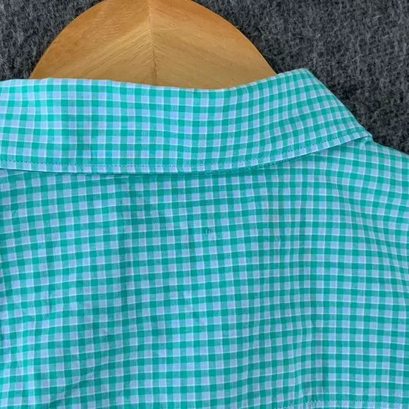 Tommy Bahama The Newport Coast Shirt Mens Large Gingham Flip Cuff Button‎ Up